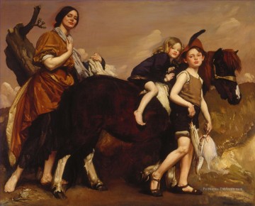 Vacances à Essex George Washington Lambert portrait Peinture à l'huile